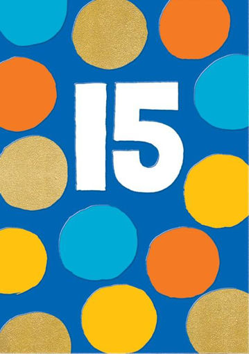 Picture of 15TH BIRTHDAY CARD BLUE